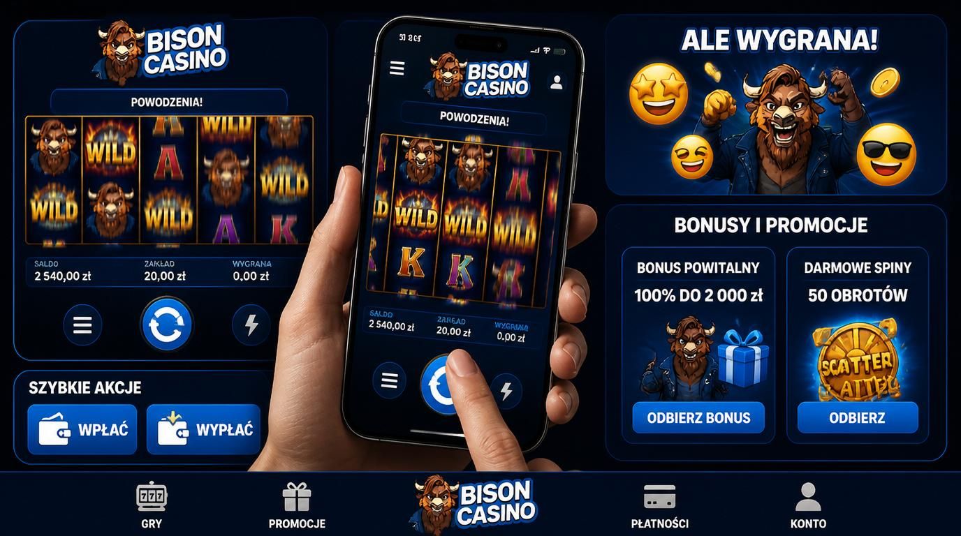 emocjonująca gra mobilna i szybkie akcje gry w Bison Casino