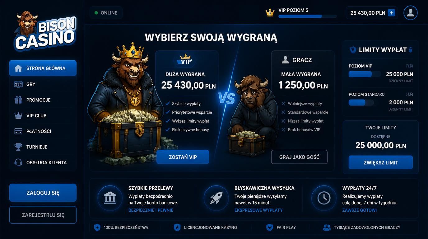 Różnice w limicie i szybkości wypłat VIP vs standard